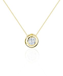 Joyas Nicols Colgantes | Collar Diamante Lady 0.55-1.00Ct Solitario Oro Amarillo