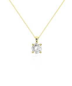 Joyas Nicols Colgantes | Collar Diamante Jackie 0.55-1.00Ct Solitario Oro Amarillo