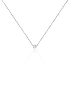 Joyas Nicols Colgantes | Collar Diamante Katherine 0.10-0.50Ct Solitario Oro Blanco