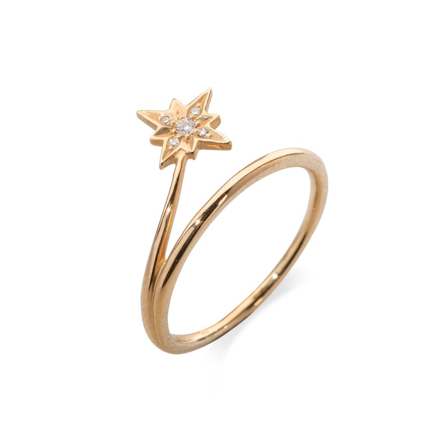 Joyas Nicols | Anillo Estrella Fugaz Cola Diamantes Little Details