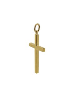 Joyas Nicols Medallas Y Cruces | Cruz Oro Lisa Maciza Palo M