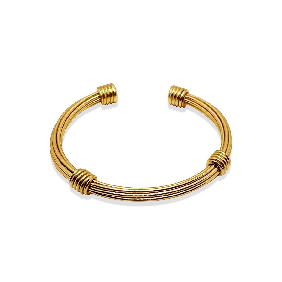 Joyas Nicols Pulseras De Hombre | Pulsera Hombre Oro Teseo 6Mm