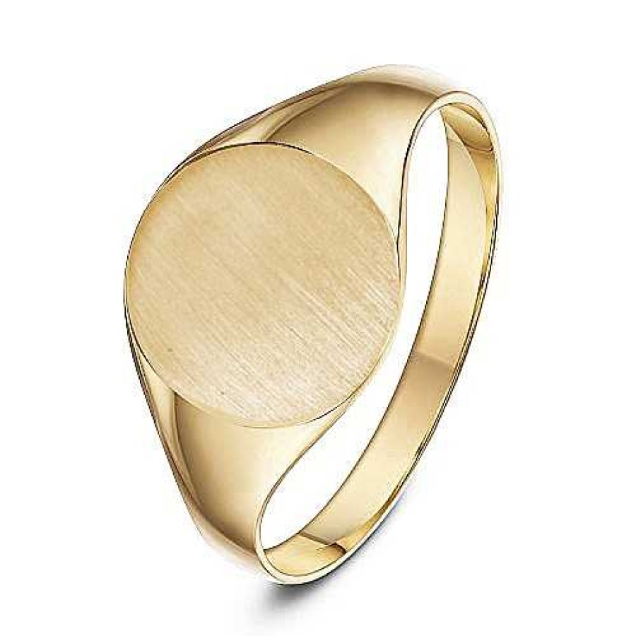 Joyas Nicols Anillos De Hombre Sellos | Sello Oro Rosa Mate Redondo Clasico