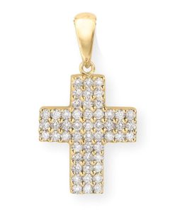 Joyas Nicols Medallas Y Cruces | Cruz Diamantes Triple Catholic Sign