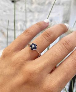 Joyas Nicols | Anillo Flor Zafiro Mini Details