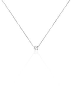 Joyas Nicols Colgantes | Collar Diamante Katherine 0.10-0.50Ct Solitario Oro Blanco