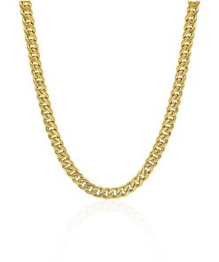 Joyas Nicols Colgantes | Cadena Cubana 50Cm Oro Amarillo Maciza 18Kt