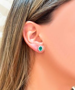 Joyas Nicols | Pendientes Esmeralda Orla Dalia 2.00