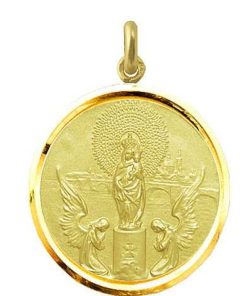 Joyas Nicols Medallas Y Cruces | Medalla Virgen Del Pilar Oro 18Kt Bisel