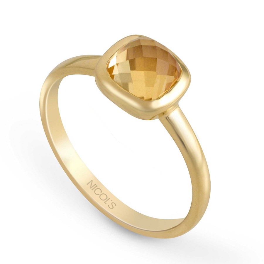 Joyas Nicols | Anillo Oro Citrino Candy Stone