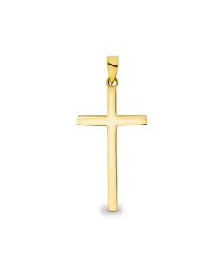 Joyas Nicols Medallas Y Cruces | Cruz Oro Amarillo Tubo Cuadrado 25X15