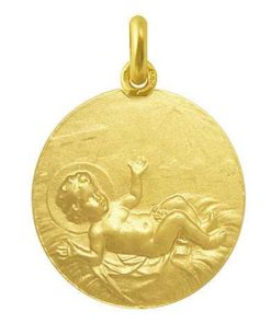 Joyas Nicols Medallas Y Cruces | Medalla Ni O Jes S Oro 18Kt