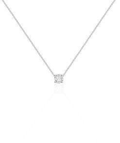 Joyas Nicols Colgantes | Collar Diamante Katherine 0.10-0.50Ct Solitario Oro Blanco