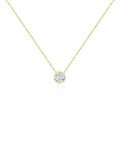 Joyas Nicols Colgantes | Collar Diamante Sharon 0.10-0.50Ct Solitario Oro Amarillo