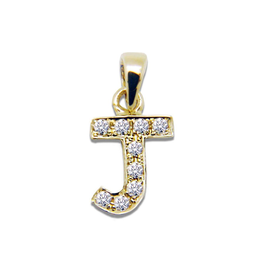 Joyas Nicols Colgantes | Colgante Inicial J Letra Diamantes