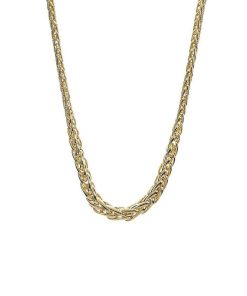 Joyas Nicols Colgantes | Cadena Oro 18Kt Eslabon Trenza 48Cm