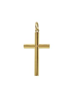 Joyas Nicols Medallas Y Cruces | Cruz Oro Lisa Maciza Tubo L