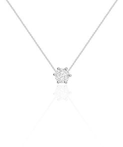 Joyas Nicols Colgantes | Collar Diamante Alexia 0.55-1.00Ct Solitario Oro Blanco