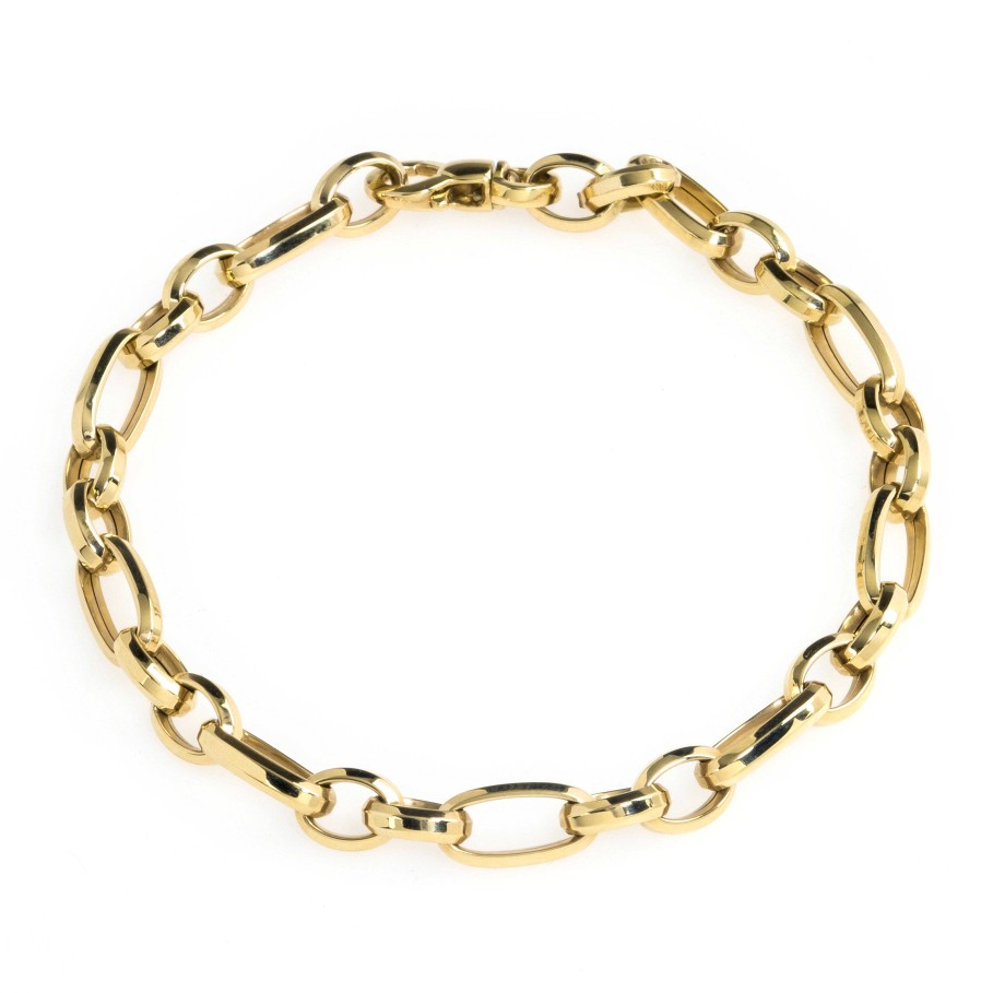 Joyas Nicols Pulseras | Pulsera Eslabones Oro 18Kt Daily Oval