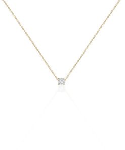 Joyas Nicols Colgantes | Collar Diamante Katherine 0.10-0.50Ct Solitario Oro Amarillo