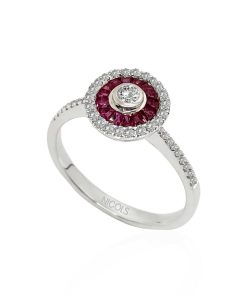 Joyas Nicols Anillos De Compromiso Rojo | Anillo Ojo De Perdiz Rubi