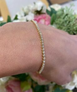 Joyas Nicols Pulseras | Pulsera Diamantes Riviere Redonda 1.10Ct