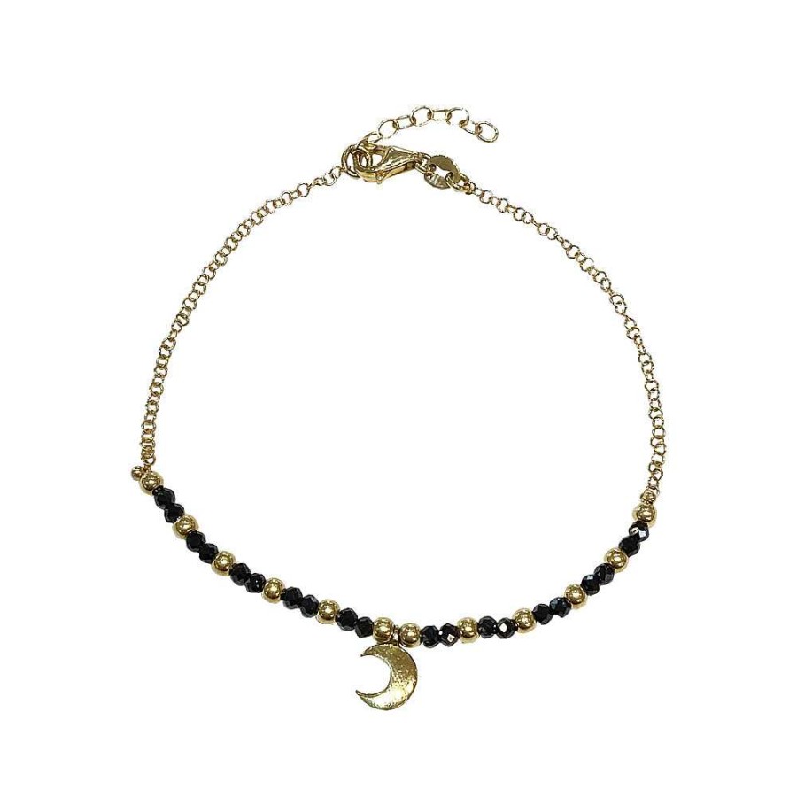 Joyas Nicols Pulseras | Pulsera Oro Dark Moon