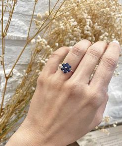 Joyas Nicols | Anillo Flor Zafiro Mini Details