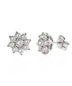 Joyas Nicols | Pendientes Flor Estrella Diamantes 1.32Ct