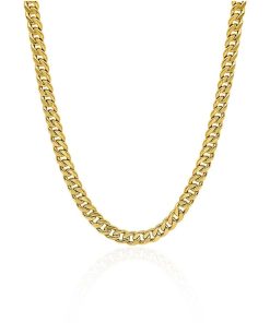 Joyas Nicols Colgantes | Cadena Cubana 60Cm Oro Amarillo Maciza 18Kt