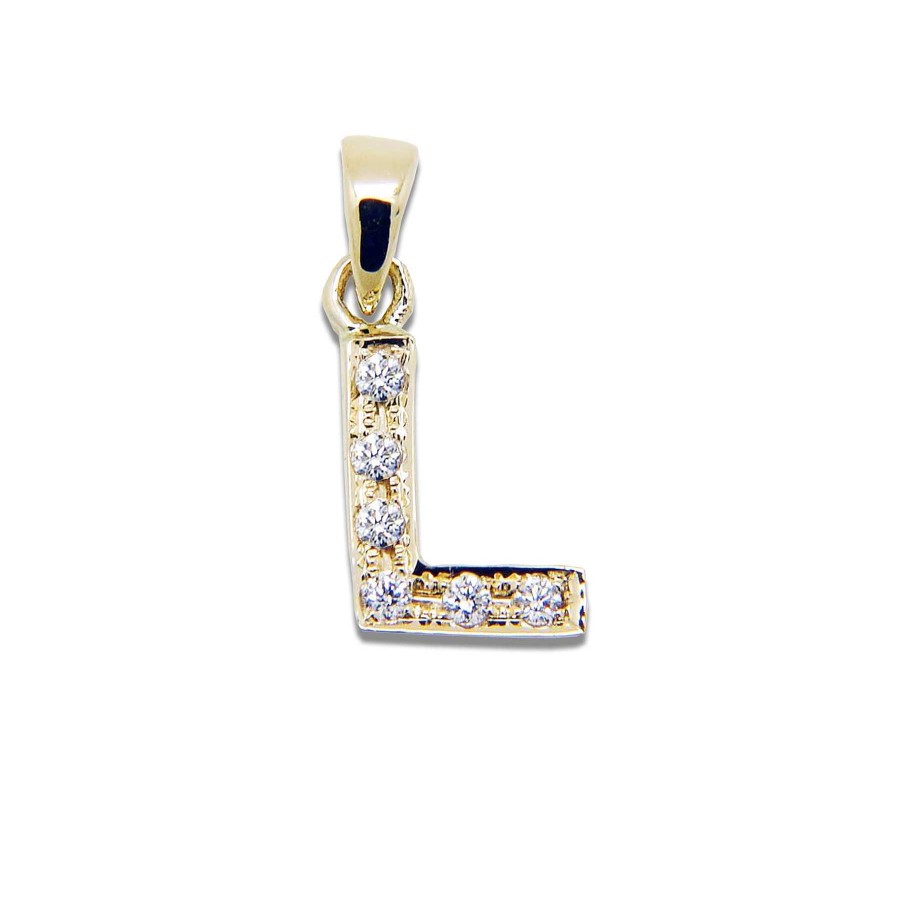 Joyas Nicols Colgantes | Colgante Inicial L Letra Diamantes