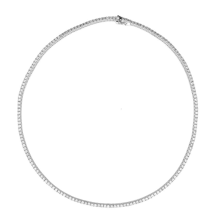 Joyas Nicols Colgantes | Collar Diamantes Riviere 9Ct 43Cm