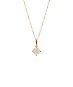 Joyas Nicols Colgantes | Collar Diamantes Gardenia 0.10 Oro Rosa