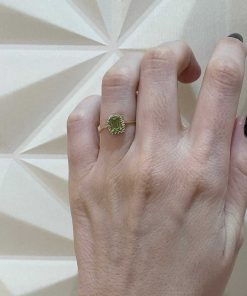 Joyas Nicols | Anillo Peridoto Y Diamantes Candy