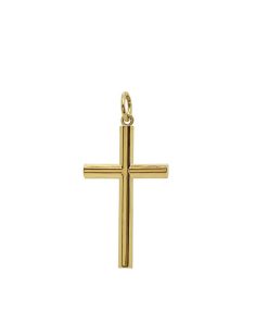 Joyas Nicols Medallas Y Cruces | Cruz Oro Lisa Maciza Tubo M