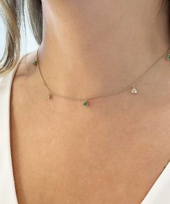 Joyas Nicols Colgantes | Collar Colgantes Piedras Cuarzo Verde Y Cuarzo Lim N Trillon