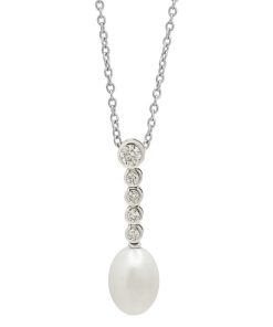 Joyas Nicols Colgantes | Colgante Diamantes Y Perla Pearls Lady