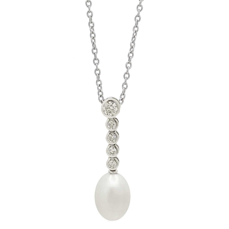 Joyas Nicols Colgantes | Colgante Diamantes Y Perla Pearls Lady