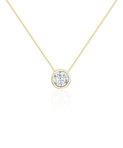 Joyas Nicols Colgantes | Collar Diamante Sharon 0.55-1.00Ct Solitario Oro Amarillo