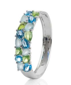 Joyas Nicols Pulseras | Pulsera Aguamarina Mosaic Bunch