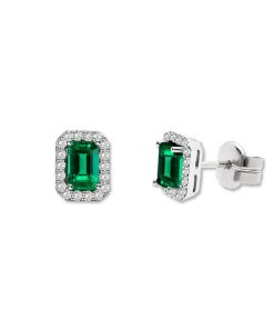 Joyas Nicols | Pendientes Esmeralda Rectangular 1.30Ct Dormilona Sunset Rentangle