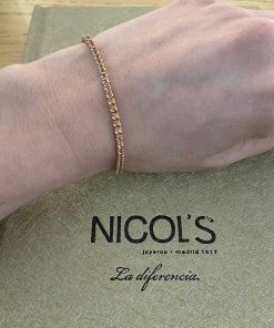 Joyas Nicols Pulseras | Pulsera Zafiros Naranjas 2.45Ct Oro Rosa Rainbow