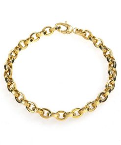 Joyas Nicols Pulseras | Pulsera Oro 18Kt Eslabon Recto Oval