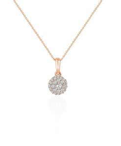 Joyas Nicols Colgantes | Colgante Diamantes Style 0.32 Oro Rosa Pureza